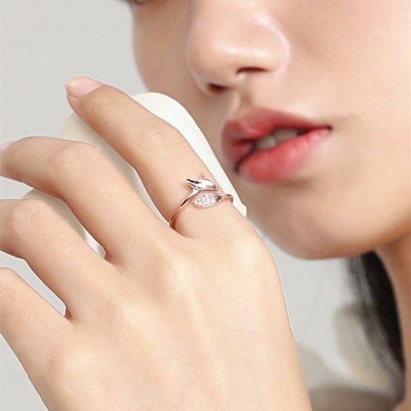 Rose Silber Fuchs Ring