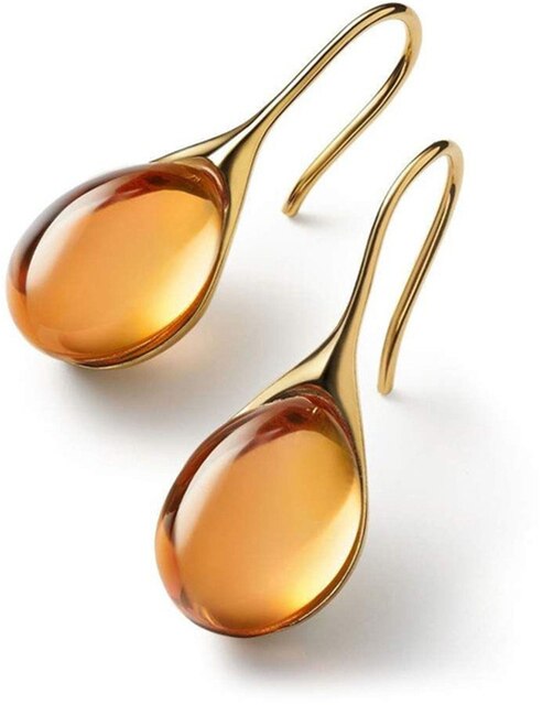 Kristalltropfen-Ohrringe in Gold und Silber